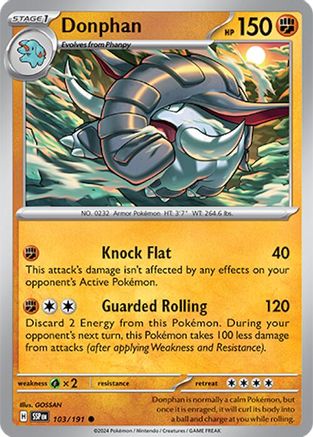 Donphan 103 SV08 Surging Sparks - Common