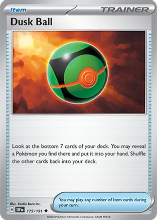 Dusk Ball 175 - Reverse Holofoil SV08 Surging Sparks - Uncommon