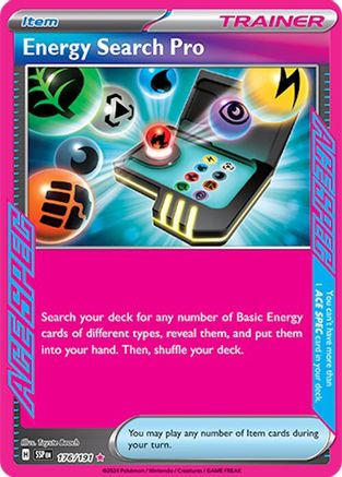 Energy Search Pro 176 - Holofoil SV08 Surging Sparks - ACE SPEC Rare
