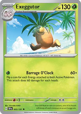 Exeggutor 003 - Reverse Holofoil SV08 Surging Sparks - Uncommon