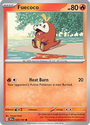 Fuecoco 029 - Reverse Holofoil SV08 Surging Sparks - Common