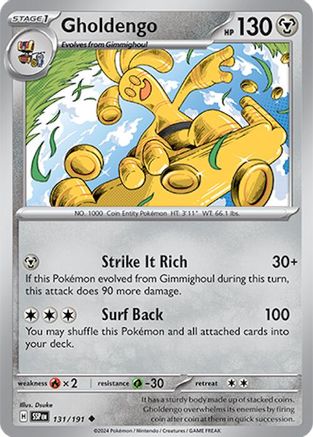 Gholdengo 131 - Reverse Holofoil SV08 Surging Sparks - Uncommon
