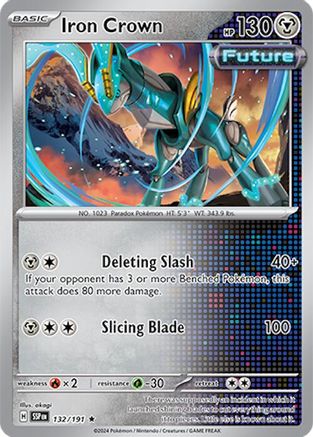 Iron Crown 132 - Holofoil SV08 Surging Sparks - Rare