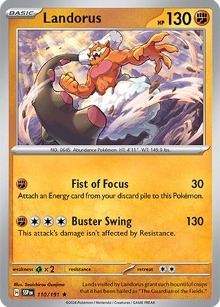 Landorus 110 - Reverse Holofoil SV08 Surging Sparks - Rare