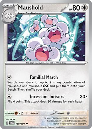 Maushold 158 - Reverse Holofoil SV08 Surging Sparks - Uncommon