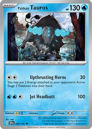 Paldean Tauros 039/191 SV08 Surging Sparks - Uncommon