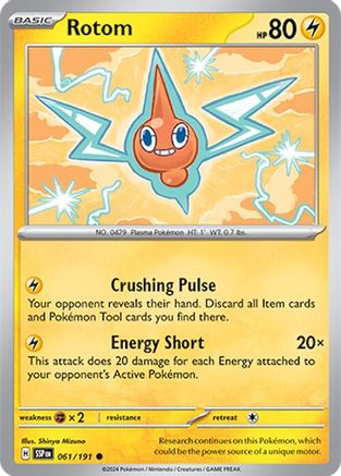 Rotom 061 - Reverse Holofoil SV08 Surging Sparks - Common
