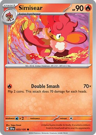 Simisear 023 - Reverse Holofoil SV08 Surging Sparks - Common