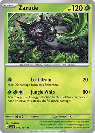 Zarude 011 - Holofoil SV08 Surging Sparks - Rare