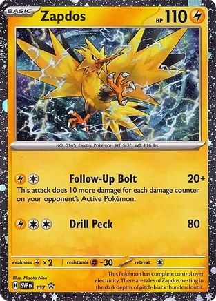 Zapdos 157 - Holofoil SV Scarlet & Violet Promo Cards - Promo