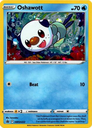 Oshawott (Cosmo Holo) SWSH222 - Holofoil SWSH Sword & Shield Promo Cards - Promo