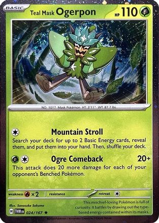 Teal Mask Ogerpon (Cosmos Holo) 024 - Holofoil Miscellaneous Cards & Products - Promo
