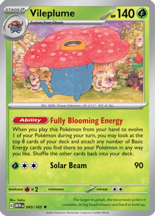 Vileplume 045/165 Deck Exclusives - Rare