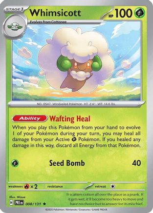 Whimsicott 008 - Holofoil SV Prismatic Evolutions - Rare