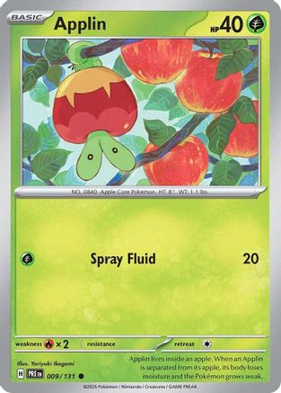 Applin 009 - Reverse Holofoil SV Prismatic Evolutions - Common