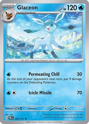 Glaceon 025 - Holofoil SV Prismatic Evolutions - Rare