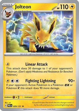 Jolteon 029 - Reverse Holofoil SV Prismatic Evolutions - Rare