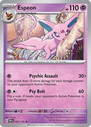 Espeon 033 - Holofoil SV Prismatic Evolutions - Rare