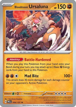 Bloodmoon Ursaluna 054 - Reverse Holofoil SV Prismatic Evolutions - Rare