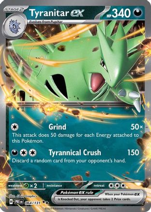 Tyranitar ex 064 - Holofoil SV Prismatic Evolutions - Double Rare