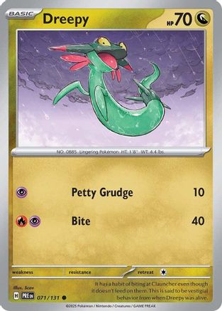 Dreepy 071 - Reverse Holofoil SV Prismatic Evolutions - Common