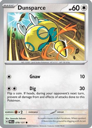 Dunsparce 079 - Reverse Holofoil SV Prismatic Evolutions - Common