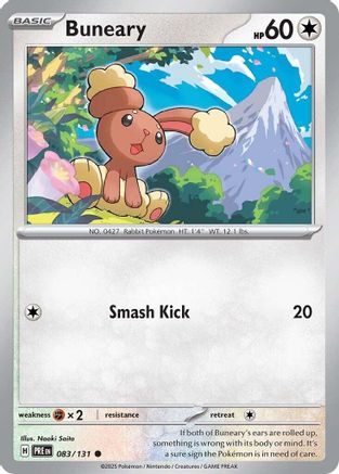 Buneary 083 - Reverse Holofoil SV Prismatic Evolutions - Common