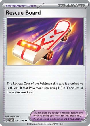 Rescue Board 126 - Reverse Holofoil SV Prismatic Evolutions - Uncommon