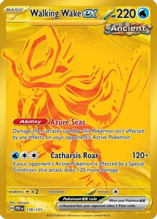 Walking Wake ex 178 - Holofoil SV Prismatic Evolutions - Hyper Rare