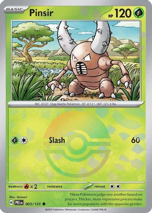 Pinsir (Poke Ball Pattern) 003 - Holofoil SV Prismatic Evolutions - Common
