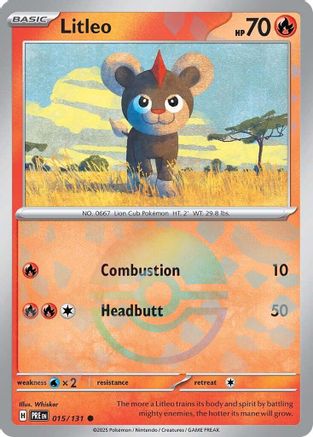 Litleo (Poke Ball Pattern) 015 - Holofoil SV Prismatic Evolutions - Common