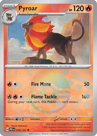 Pyroar (Poke Ball Pattern) 016 - Holofoil SV Prismatic Evolutions - Uncommon