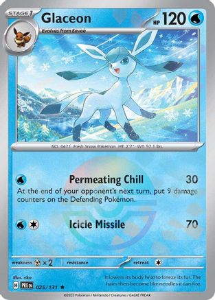 Glaceon (Poke Ball Pattern) 025 - Holofoil SV Prismatic Evolutions - Rare