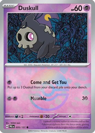 Duskull (Poke Ball Pattern) 035 - Holofoil SV Prismatic Evolutions - Common