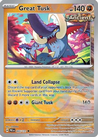Great Tusk (Poke Ball Pattern) 055 - Holofoil SV Prismatic Evolutions - Uncommon