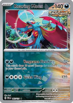 Roaring Moon (Poke Ball Pattern) 065 - Holofoil SV Prismatic Evolutions - Rare