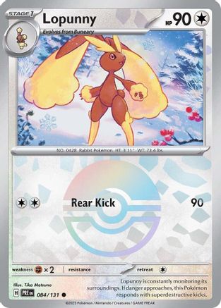 Lopunny (Poke Ball Pattern) 084 - Holofoil SV Prismatic Evolutions - Common