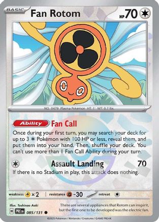 Fan Rotom (Poke Ball Pattern) 085 - Holofoil SV Prismatic Evolutions - Common