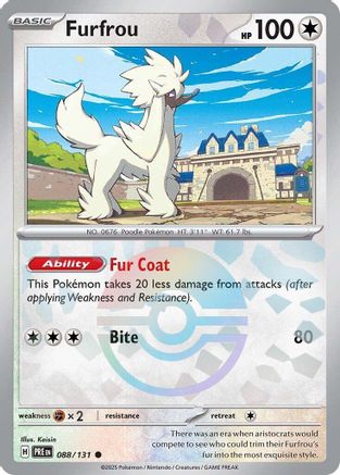Furfrou (Poke Ball Pattern) 088 - Holofoil SV Prismatic Evolutions - Common
