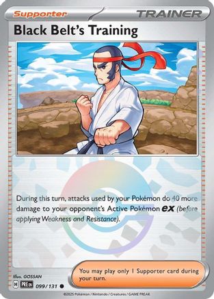 Black Belt's Training (Poke Ball Pattern) 099/131 - Holofoil SV Prismatic Evolutions - Common