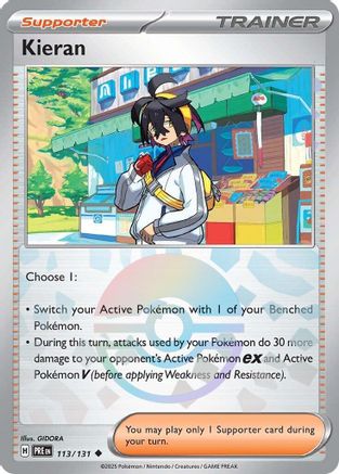 Kieran (Poke Ball Pattern) 113/131 - Holofoil SV Prismatic Evolutions - Uncommon