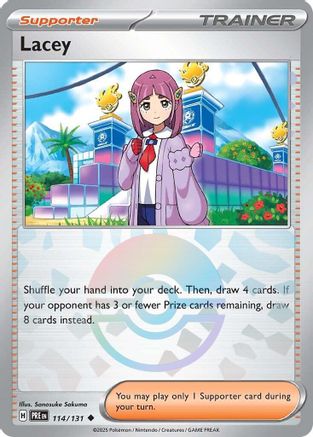 Lacey (Poke Ball Pattern) 114/131 - Holofoil SV Prismatic Evolutions - Uncommon