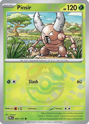 Pinsir (Master Ball Pattern) 003 - Holofoil SV Prismatic Evolutions - Common