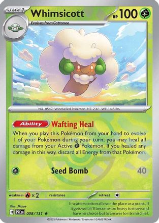Whimsicott (Master Ball Pattern) 008 - Holofoil SV Prismatic Evolutions - Rare