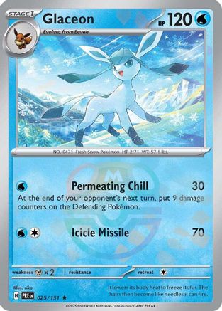 Glaceon (Master Ball Pattern) 025 - Holofoil SV Prismatic Evolutions - Rare