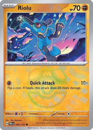 Riolu (Master Ball Pattern) 050 - Holofoil SV Prismatic Evolutions - Common