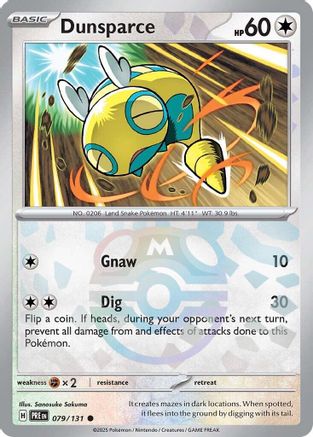 Dunsparce (Master Ball Pattern) 079 - Holofoil SV Prismatic Evolutions - Common