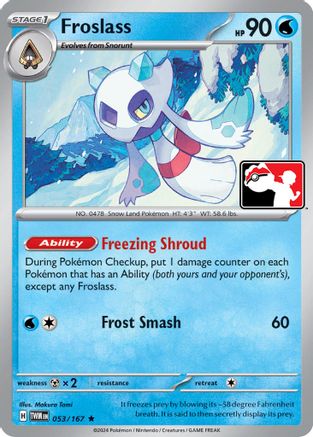 Froslass 053/167 Prize Pack Series Cards - Rare