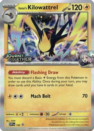 Iono's Kilowattrel (Prerelease) 182 - Holofoil SV Scarlet & Violet Promo Cards - Promo
