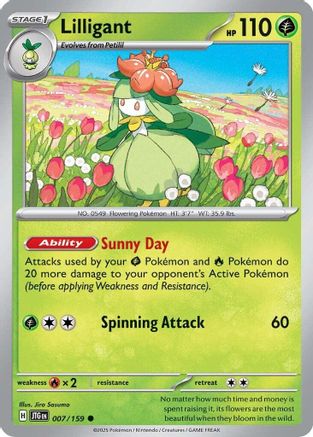 Lilligant 007 - Reverse Holofoil SV09 Journey Together - Common